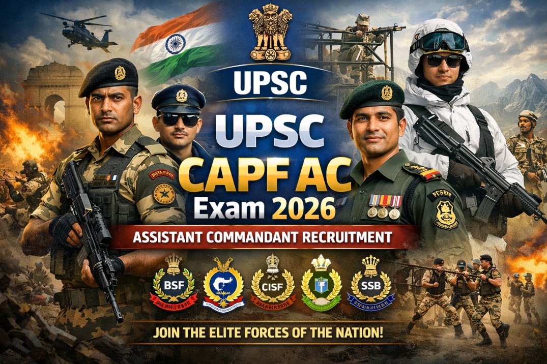 UPSC CAPF AC Recruitment 2026: सहायक कमांडेंट (349 पद) भर्ती ऑनलाइन फॉर्म - Rojgar Center